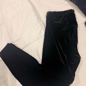 J Crew Black Velvet Leggings
